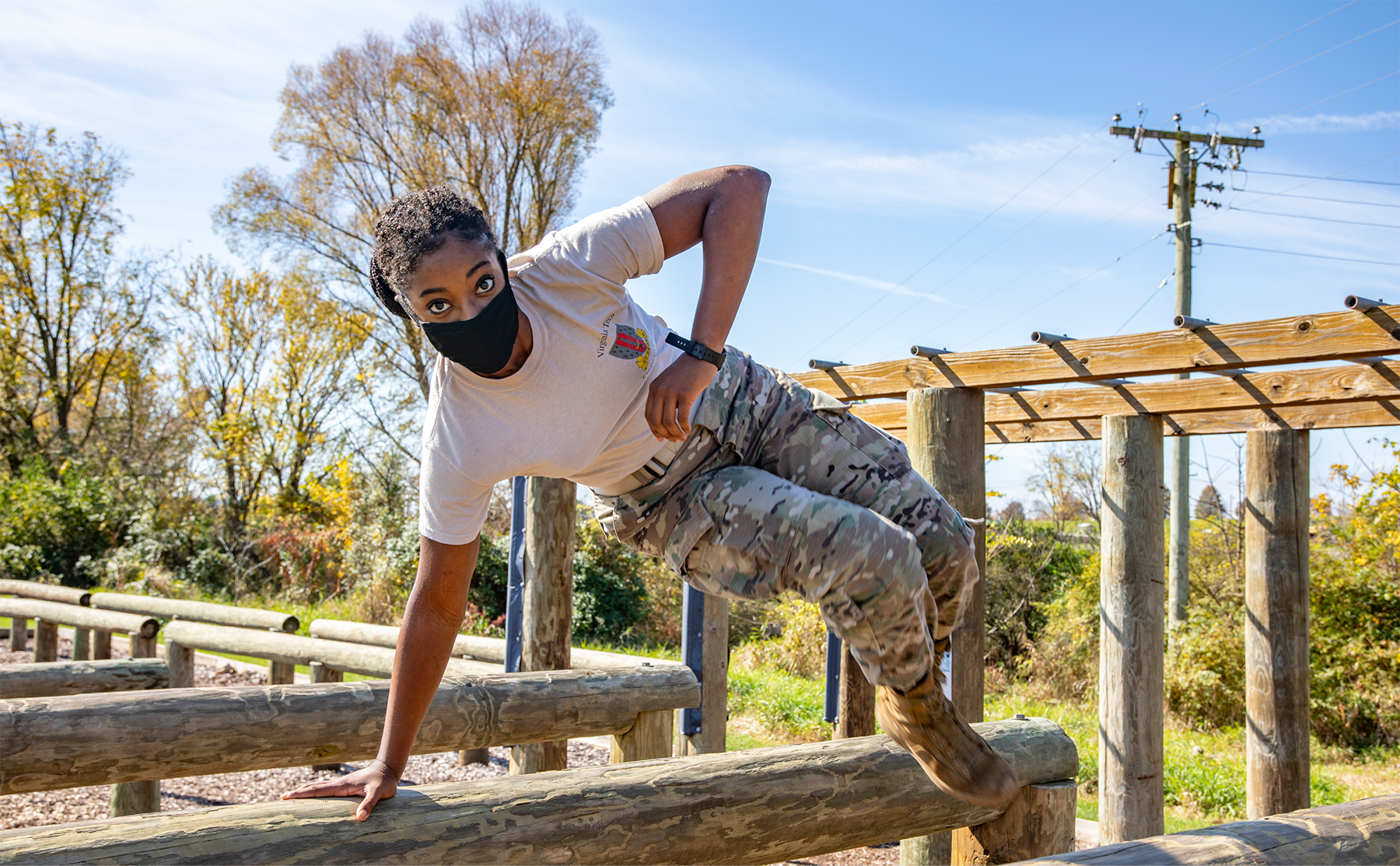 Image of Brooke Johnson on challenge course